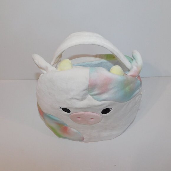 2023 Squishmallows Original 12" Candess Cow Easter Basket Plush Treat Pail - Picture 2 of 7
